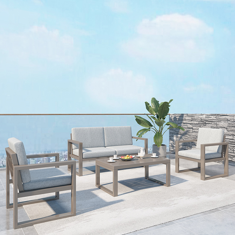 outdoor sofa and table